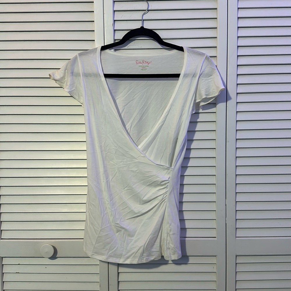 NWT Lily Pulitzer Clementina top Resort white XS